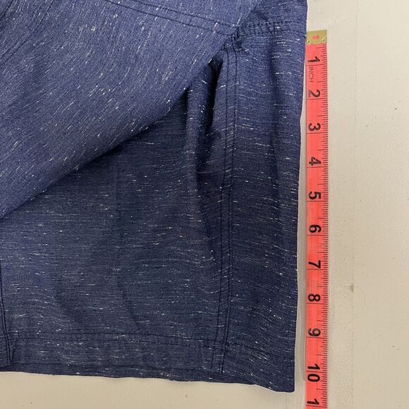 Toad & Co Mission Ridge Shorts Men 31 Blue Speckled Chino Hiking Nylon Blend - Picture 8 of 9